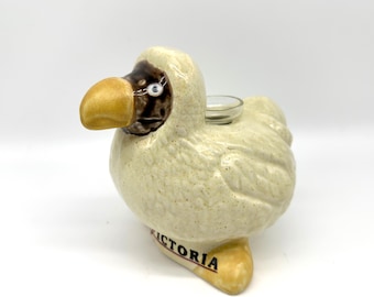 Vintage le victoria dodo bird figurine – mauritius ceramic vase, 1980s collectible hotel souvenir