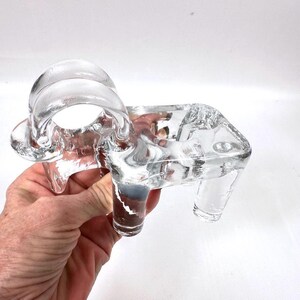 Vintage bertil vallien glass ram candleholder – kosta boda, sweden, scandinavian christmas design image 10