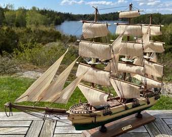 Maquette de voilier vintage en bois de collection - Clipper Siglo XIXème, décor nautique, modèle réduit de voilier