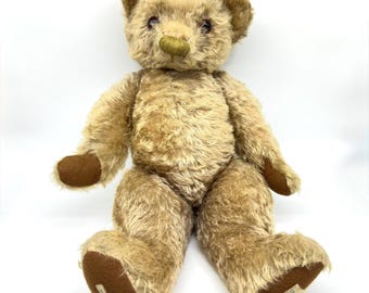 1940s Chad Valley Teddy Bear – Large 60 cm Mohair Jointed Bear with Label