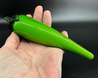 Vintage kosta boda art glass chilli pepper: hand-blown swedish sculpture
