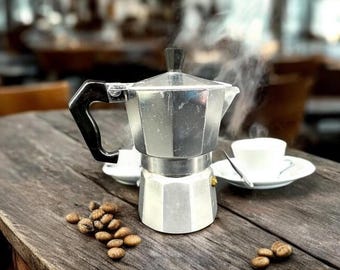Vintage Espresso Junior Aluminum Coffee Maker Moka Pot Made in Italy