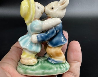 Albert Kessler Kissing Mice Figurines, Courting Couple - Easter Mice