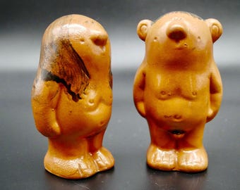 Vintage Swedish Adam & Eve Pottery Figurines – Handcrafted Folk Art Sculpture