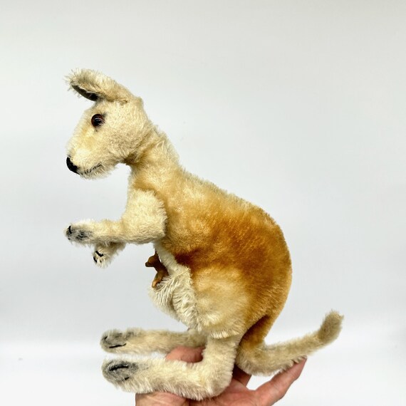 Steiff JUGGLER KANGAROOサーカスアニマル・コレクション Steiff Kangaroo With Joey – 1950s German Toy - Etsy Israel