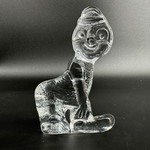 Vintage Kosta Boda Circus Glass Clown Figurine – Bertil Vallien Collectible Art Glass