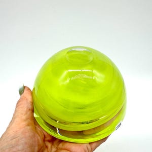 Kosta boda yellow glass candle holder bowl image 8