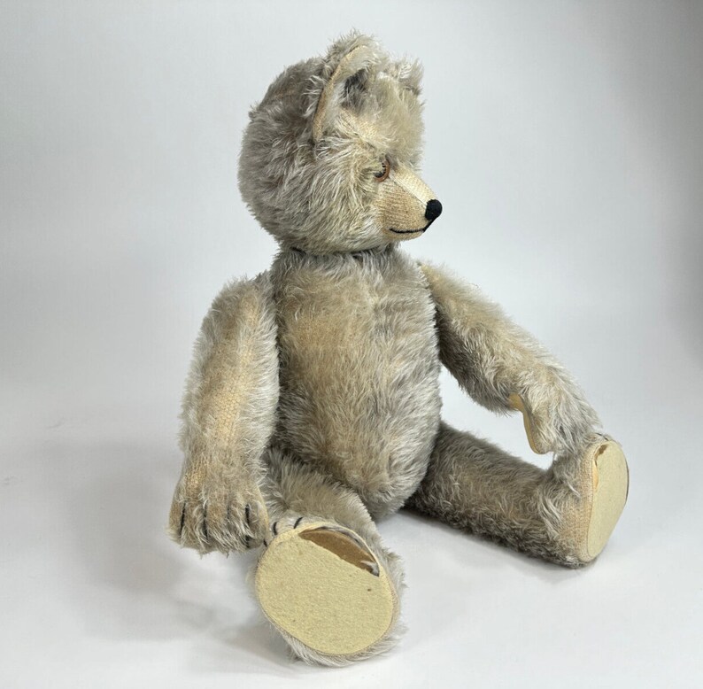 Rare antique comédie musicale oui/non schuco ours en peluche de 21 po. ours allemand vintage des années 30 image 5