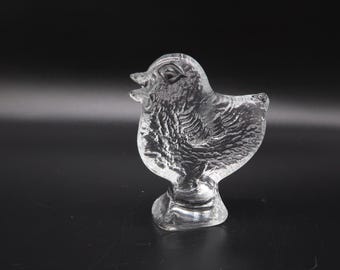 Kosta boda glass chicken figurine – bertil vallien swedish art glass