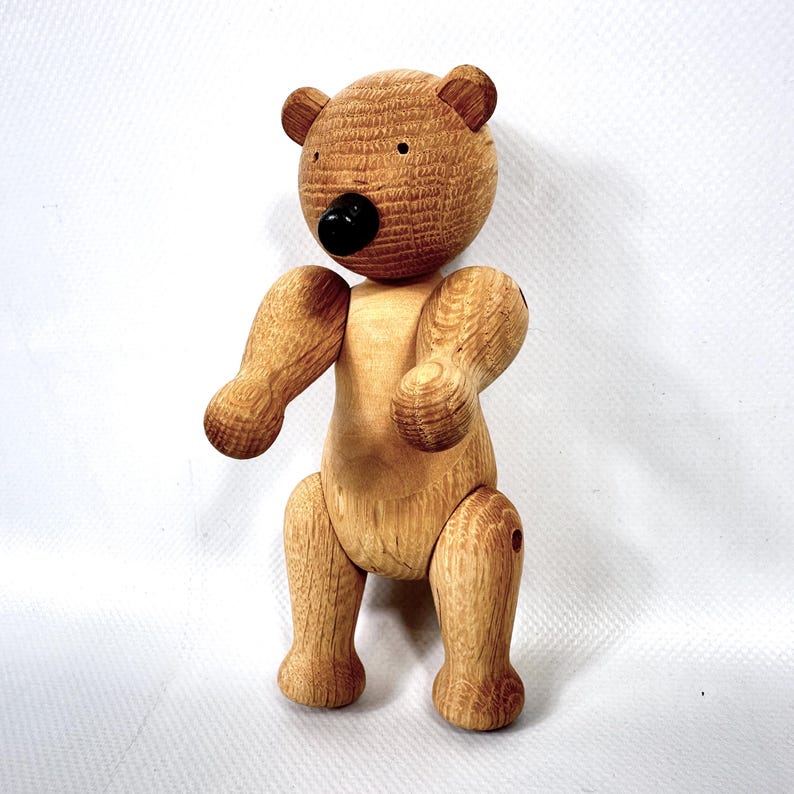 Oso de madera Kay Bojesen, juguete danés vintage, diseño de mediados de siglo imagen 6