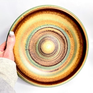 Scandinavian Pottery Bowl – Mid-Century Brown Green Glaze by Höganäs Keramik, 1970s