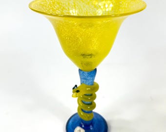 Vintage Scandinavian Art Glass Vase – Heino Lance Jan Stievens , Signed & Labeled