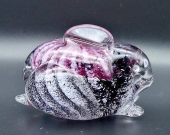 Art Glass Rabbit, Hand Blown Swedish Sculpture