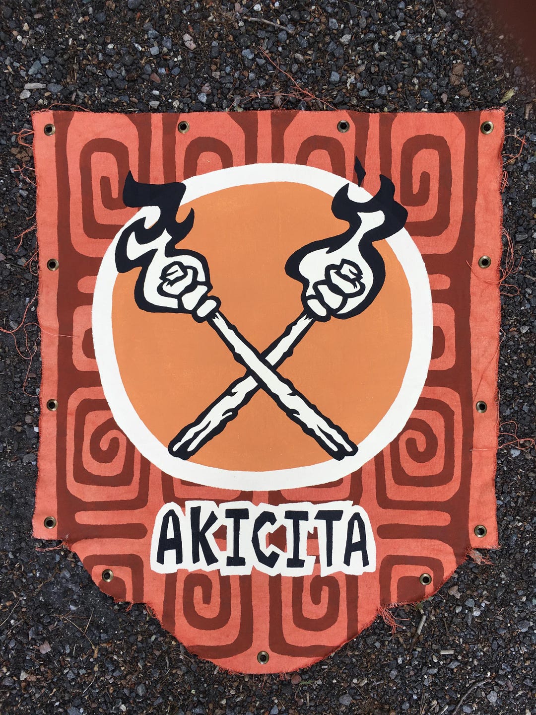 AKICITA Orange Canvas Tribe Flag Replica 2025 Survival Challenge ...