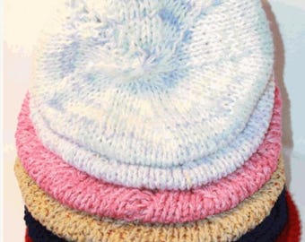 Hand Knit Beret Tam Hats Many Colors Choose Yours Ready to Ship