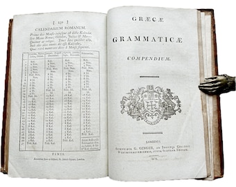 Greek and Latin Textbook; Grammar & Meter, by Richard Busby of Westminster School; 1814 Grammatica Busbeiana