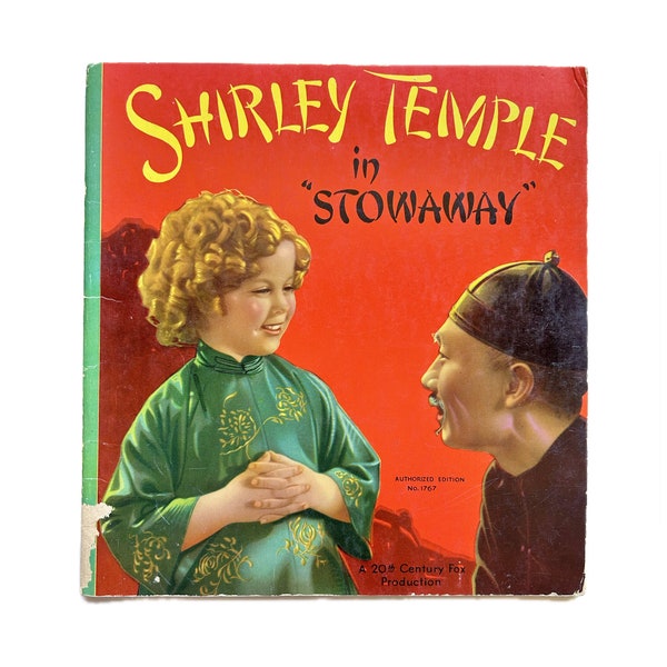 Shirley Temple & Philip Ahn in "Stowaway" 1937 Promotional Paperback Book, An orphan, Robert Young and Alice Faye in Shanghai