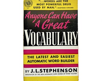 Vocabulary by J.L. Stephenson 1952 Vintage Avon Paperback