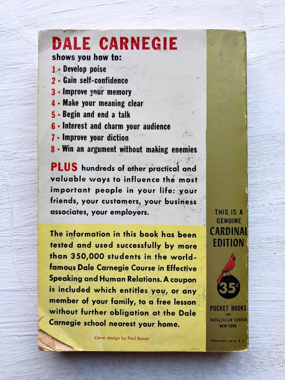 Public Speaking by Dale Carnegie Develop Self-confidence - Etsy