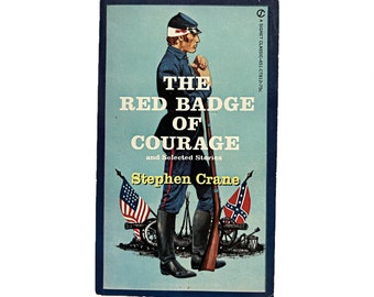 The Red Badge of Courage & Selected Stories by Stephen Crane, 1960 Signet Classic Vintage Paperback, Excellent Condition, American Civil War