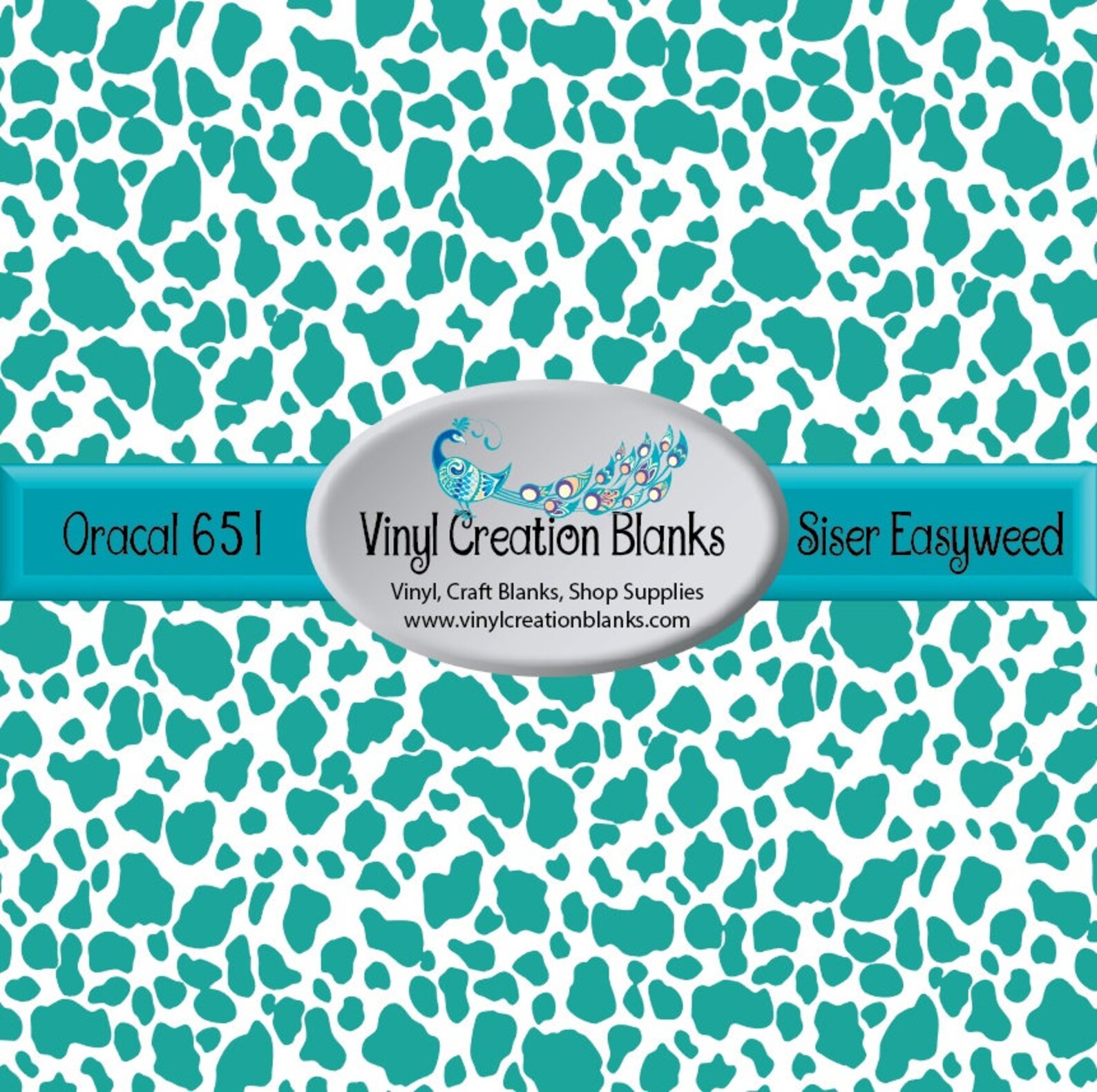 Teal Cow Print HTV Outdoor Vinyl Siser Oracal Cow Pattern - Etsy.de