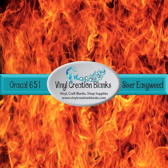 Fire Pattern Vinyl Printed HTV and Outdoor Vinyl Flame HTV Etsy