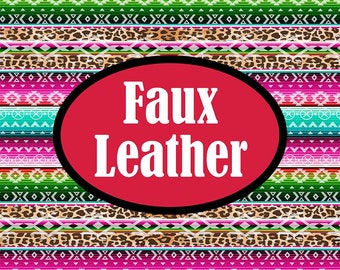 Faux Leather Sheets, Crafting Faux Leather, Craft Faux Leather, Leopard Aztec Pattern Faux Leather