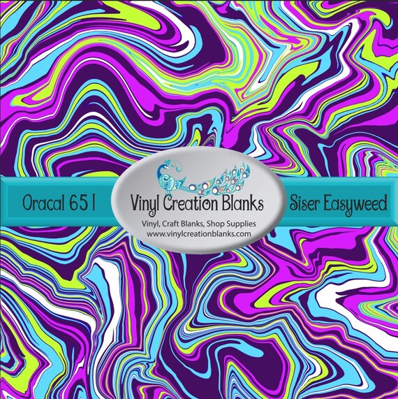 Candy Swirl Pattern Vinyl Printed Vinyl Marble Vinyl Decal Vinyl HTV and Outdoor Vinyl Oil Slick HTV
