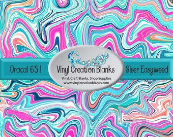 Candy Swirl Pattern Vinyl Printed Vinyl Marble Vinyl Decal Vinyl HTV and Outdoor Vinyl Oil Slick HTV