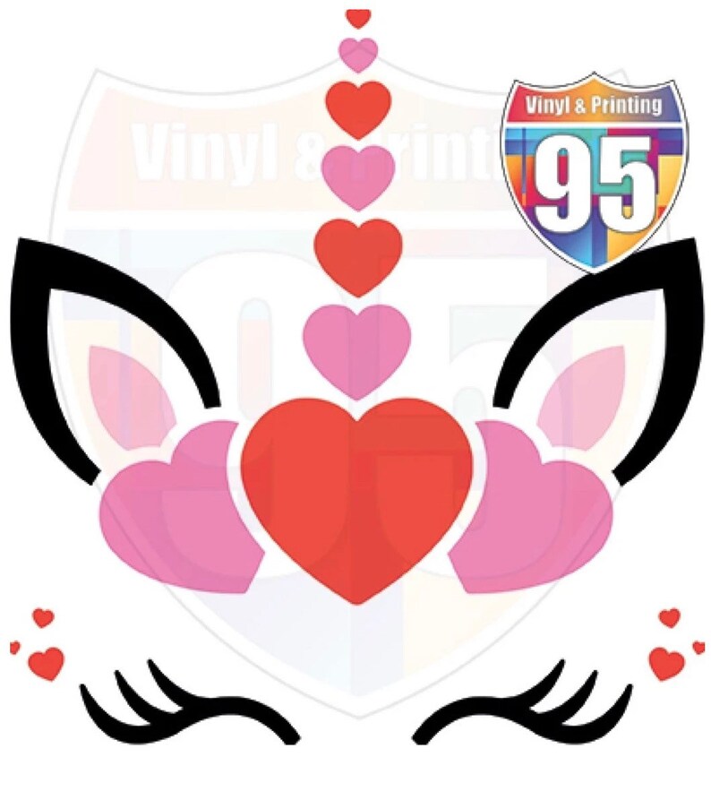 Valentine Shirt Unicorn HTV Transfer Iron On Transfer Valentine Unicorn Heat
