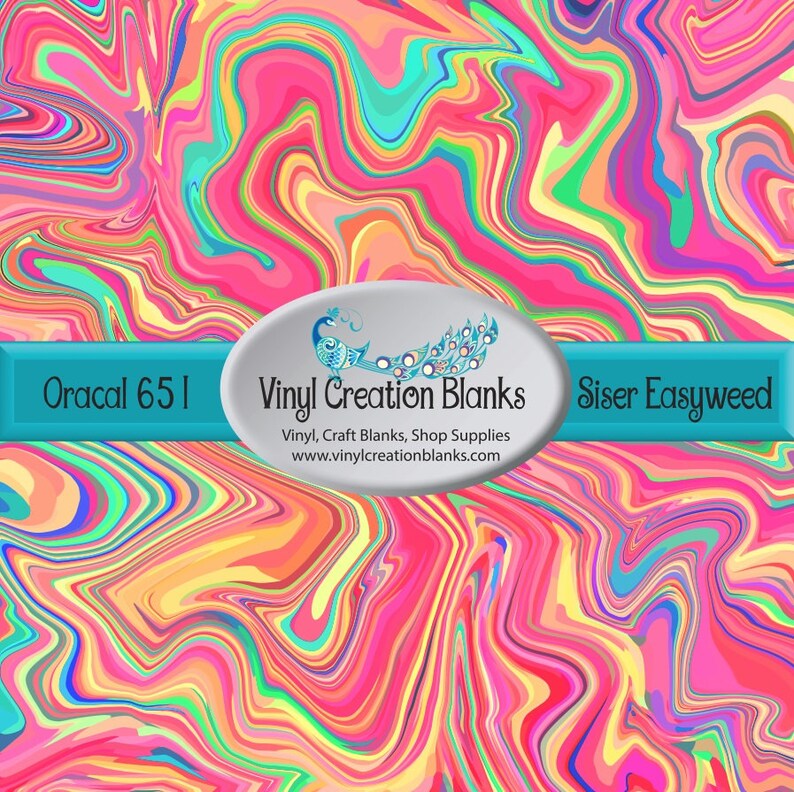 Candy Swirl Pattern Vinyl Printed Vinyl Marble Vinyl Decal Vinyl HTV and Outdoor Vinyl Oil Slick HTV