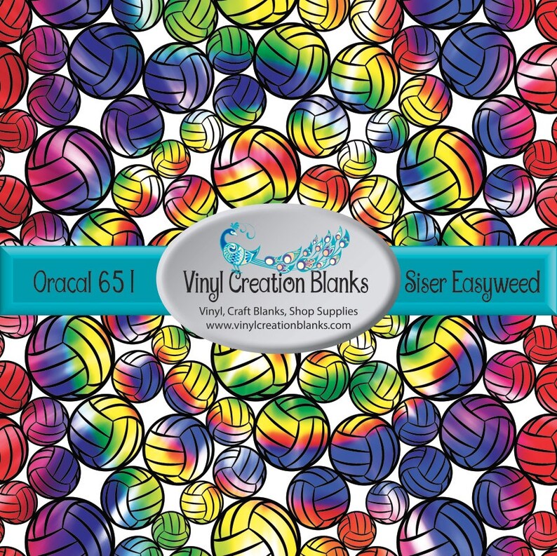 Tie Dye Volleyballs Pattern Vinyl Volleyball Pattern HTV Etsy