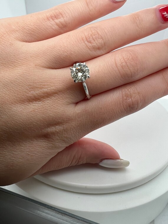 2.14 Carat GIA Gemologist Solitaire Diamond Engagement Ring K VVS2