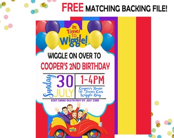 Wiggles Invitation Etsy