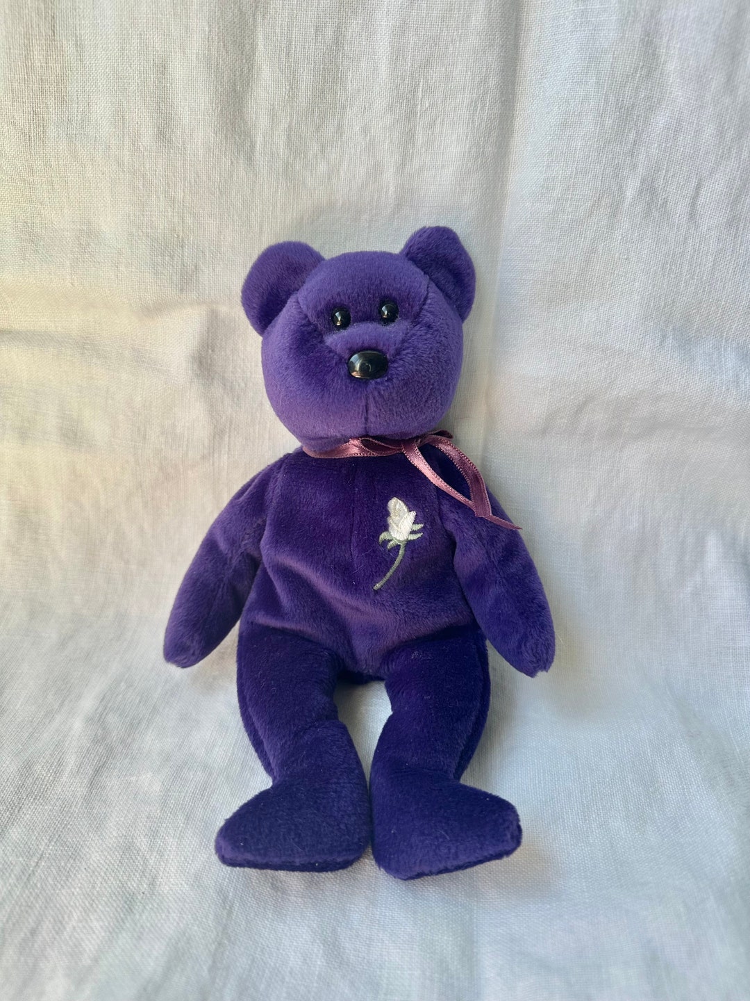 Purple Princess Princess Bear Beanie Baby Worth Princess Diana - Main Image