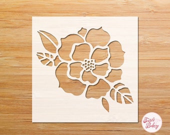 Magnolia Stencil, Botanical Stencil, Floral Stencil, Craft Stencil, Flower Stencil, Stencil for Painting, Magnolia Flower Stencil, Stencil