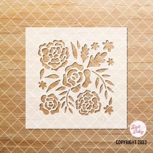Wild Flowers Stencil, Garden Stencil, Flower Stencil Stencil, Craft Stencil, Reusable Floral Stencil, Bouquet Stencil, Stencil for Painting
