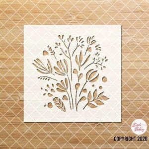 Wild Flowers Stencil, Flower Stencils For Painting, Flower Stencil for Wood Signs, Mother’s Day Stencil, Reusable Floral Stencils, Reusable