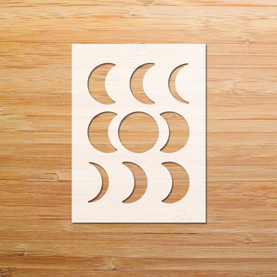Moon Phases Stencil Magical Stencil Moon Stencil Moons | Etsy