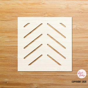 Herringbone Stencil, Geometric Wall Stencil, DIY Stencil, Sharpie Wall Stencil, Chevron Stencil, Stencil For Walls, Craft Stencil, Pattern