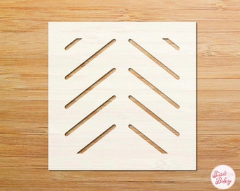 Herringbone Stencil, Geometric Wall Stencil, DIY Stencil, Sharpie Wall Stencil, Chevron Stencil, Stencil For Walls, Craft Stencil, Pattern