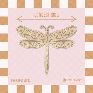 Dragonfly Wood Blank Cut Out, Wood Craft Blank , Dragonfly Wood Blank Cutout, Insect Wood Craft, Wood Blanks for Crafting - Unfinished Wood