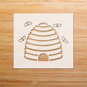 Honeybee Stencil, Bee Hive Stencil, Reusable Stencil, Stencil For Painting, Bee Life Stencil, Spring Stencil, Bee Stencil, Hive Stencil, DIY