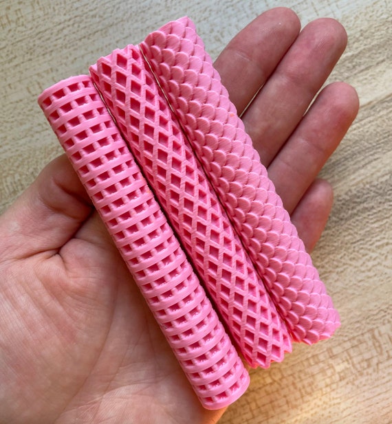 Polymer Clay Roller Set, Polymer Clay Rollers, Texture Roller, Polymer Clay Tool, Scale Clay Roller, Square Clay Roller, Diamond Clay Roller