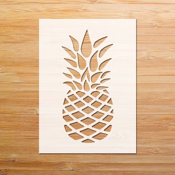 Summer Stencil, Pineapple Stencil, Fruit Stencil, Pineapple Silhoutte Stencil, Summertime Stencil, Cute Stencil, DIY Stencil, Craft, Cut out