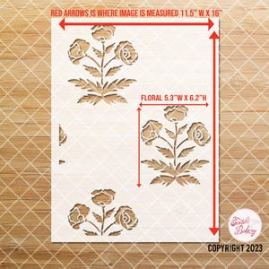 Large Poppy Stencil, Wildflower Stencils For Painting, Flower Stencil for Wood Signs, California Poppy Stencil, Reusable Floral Stencils