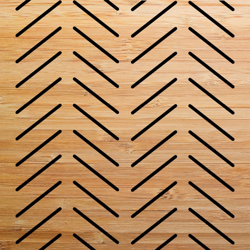 Herringbone Stencil Geometric Wall Stencil DIY Stencil Etsy