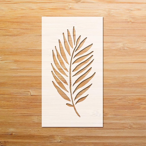Palm Leaf Stencil Etsy