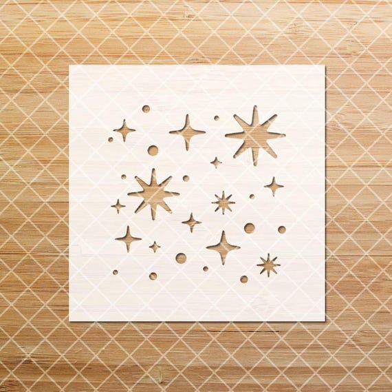Stars Stencil, Cute Stencil, Star Stencil, Wall Stencil, Reusable, Journal Stencil, Galaxy Stencil, Space Stencil, Space Stars, DIY Crafting