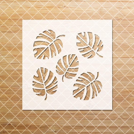 Monstera Stencil, Monstera Stencil Leaves, Stencil, Tropical Leaves Stencil, Wall Stencil, Reusable Stencil, Tile Stencil, Leaf Stencil, DIY